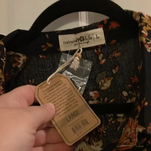 NWT Natural Life tiered midi floral dress size Large - Picture 6 of 6